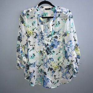 APT9 flowey sheer shirt